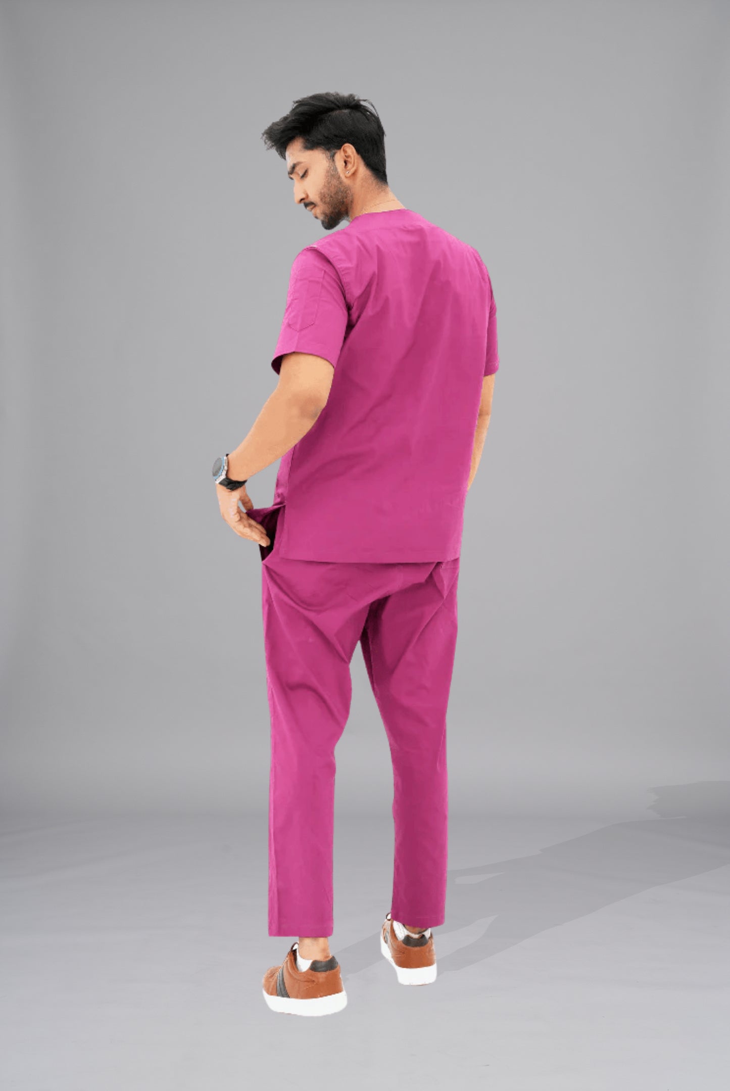 Mulberry Maroon Scrub for men