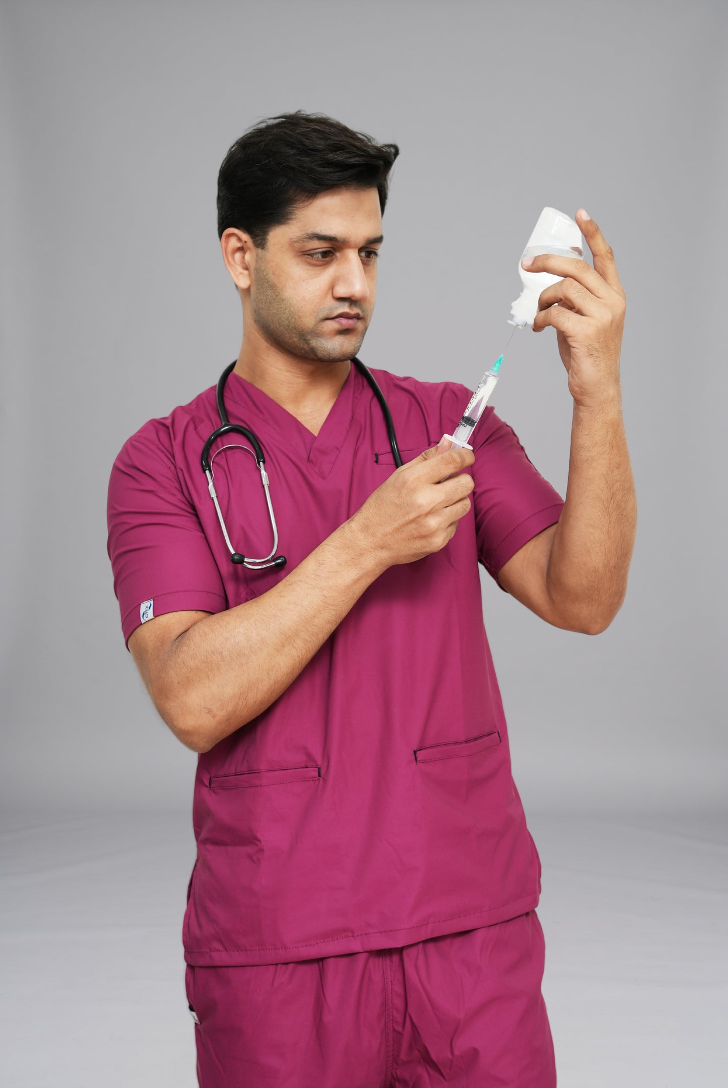 Flexi Care Edge Line™ Bright Maroon Scrub for Unisex