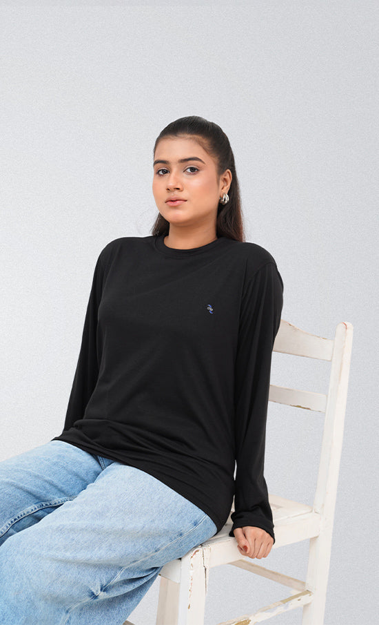 Black Round Neck T-Shirt