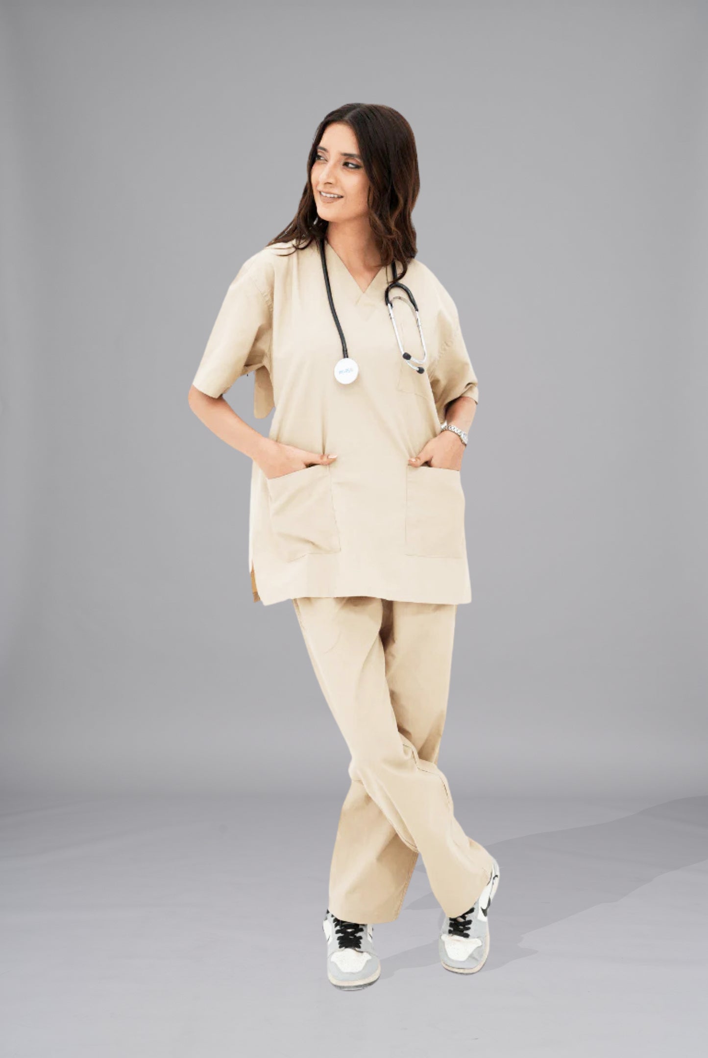 Shop the best Classic™ Beige Scrub for Women in Pakistan by Gtex Apparels 5