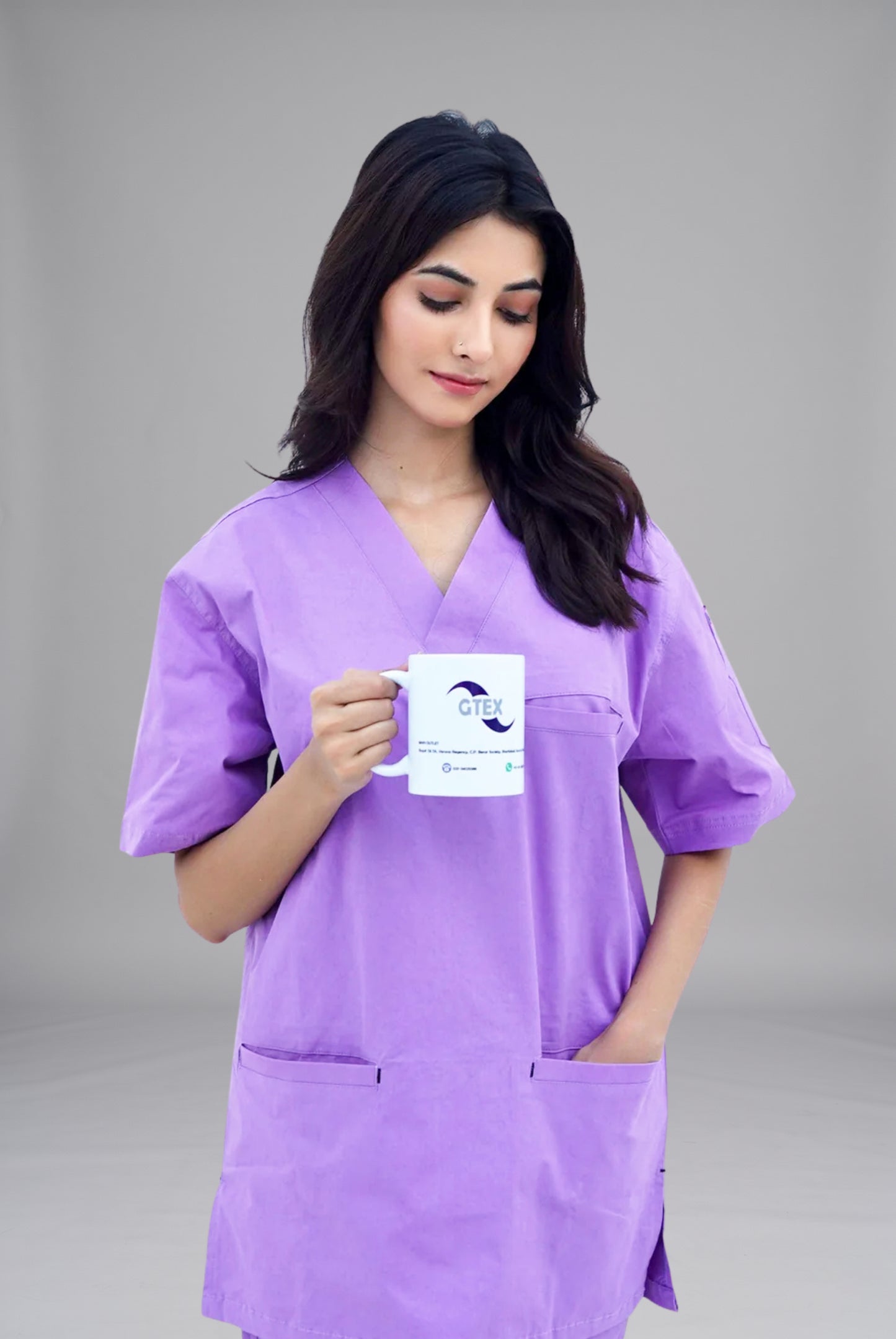 Buy Edge Line Lilac Scrub for Unisex | GTEX Apparels Pakistan 6