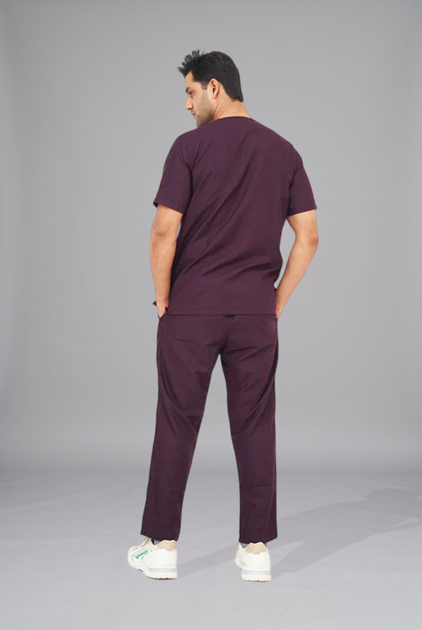 Buy Edge Line™ wine scrubs for men in Pakistan by Gtex Apparels everyday workwear with functional design 5