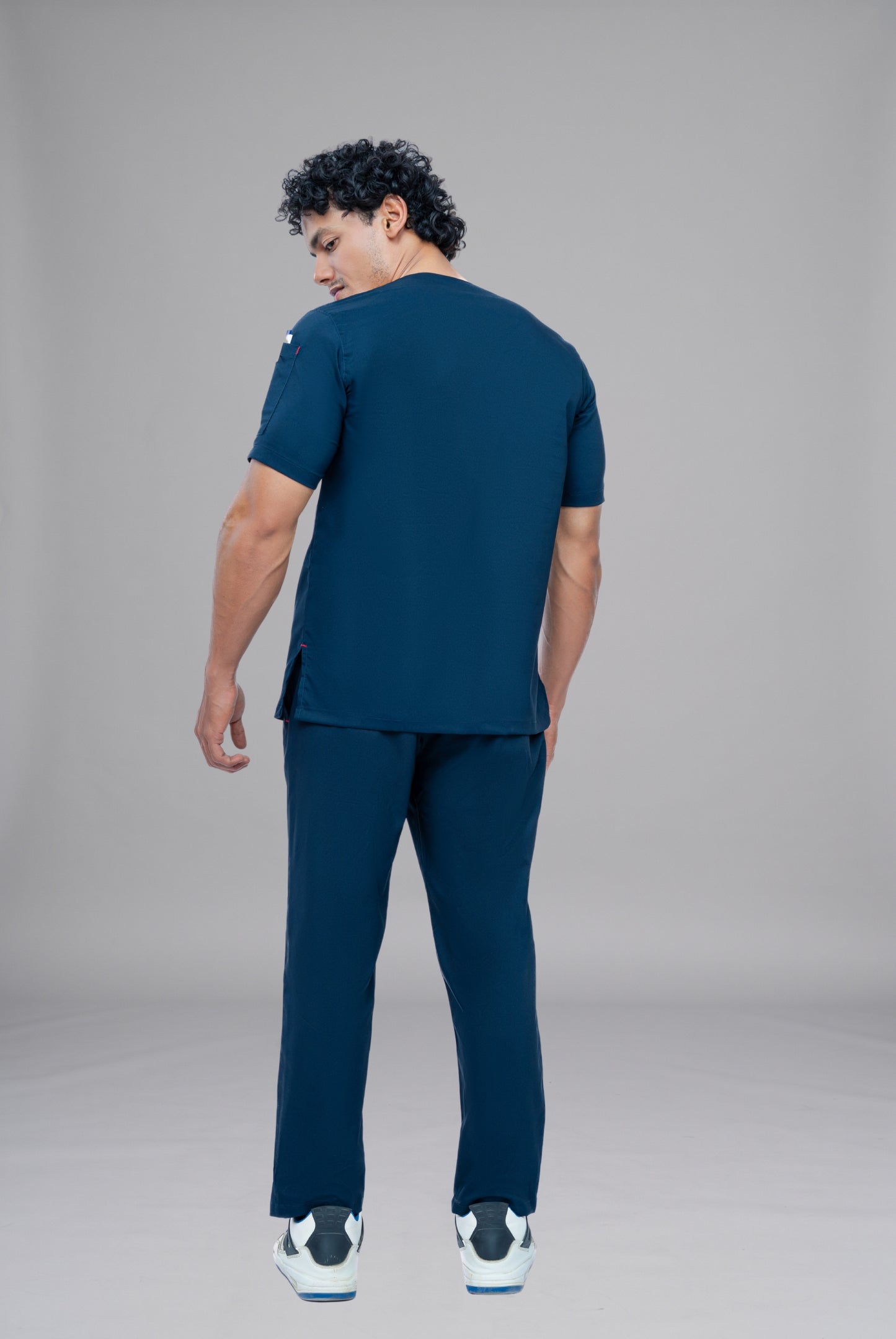 Buy Flexi Care Edge Line™ dark navy scrubs for unisex in Pakistan by Gtex Apparels, lightweight and practical workwear 6