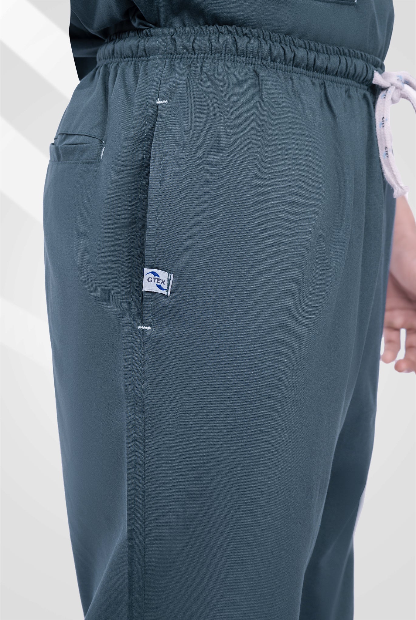 Teal Steel Edge line Scrub Suit