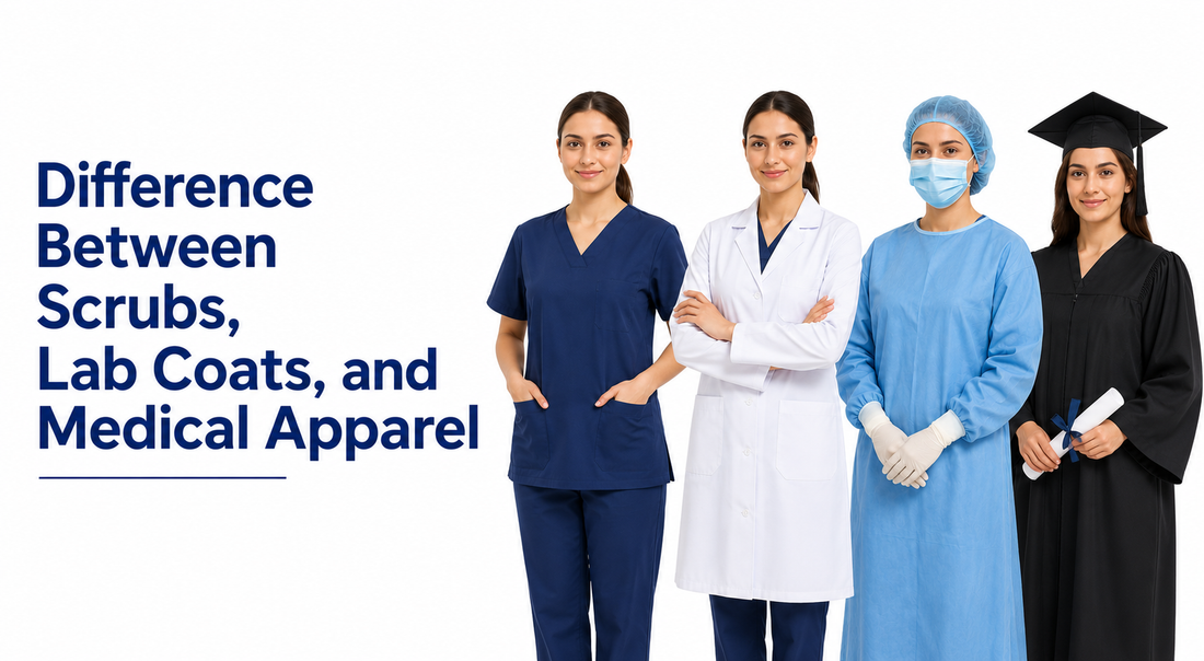 Learn the difference between scrubs, lab coats, and medical apparel in healthcare. Understand their uses, benefits, and professional roles.