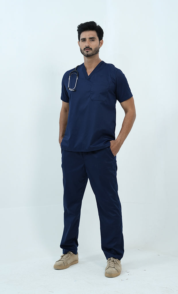 Premium Navy Blue Scrub Suits By GTEX Apparels
