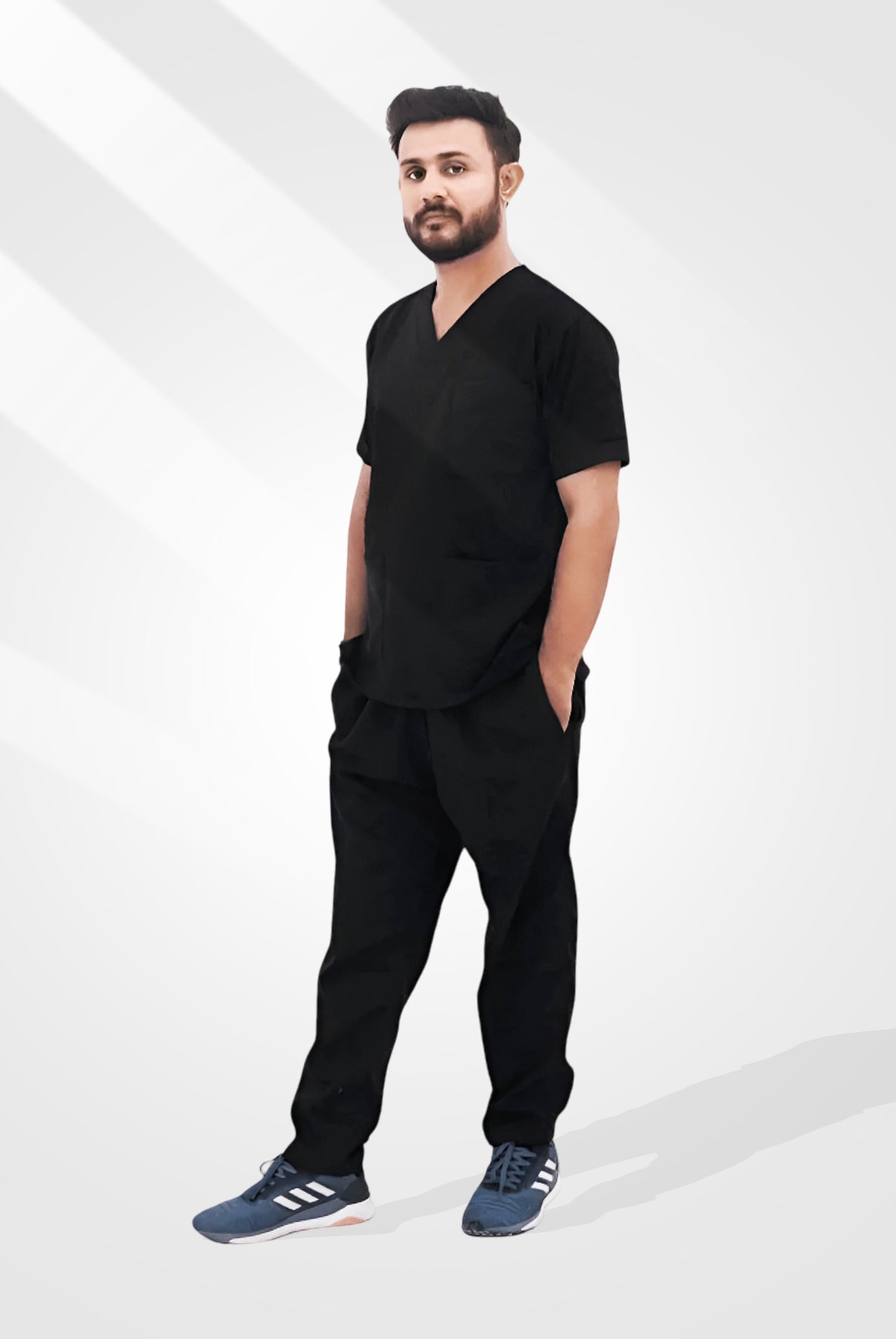 Classic™ Black Scrub Suit for Men by GTEX Apparels
