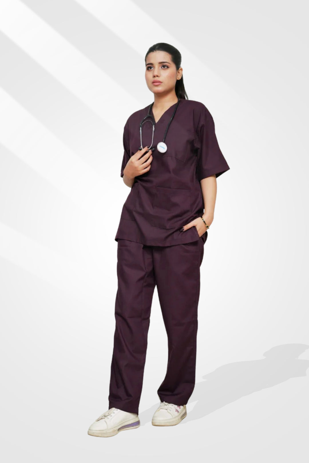 Classic™ Wine Scrub Suit for Women by GTEX Apparels