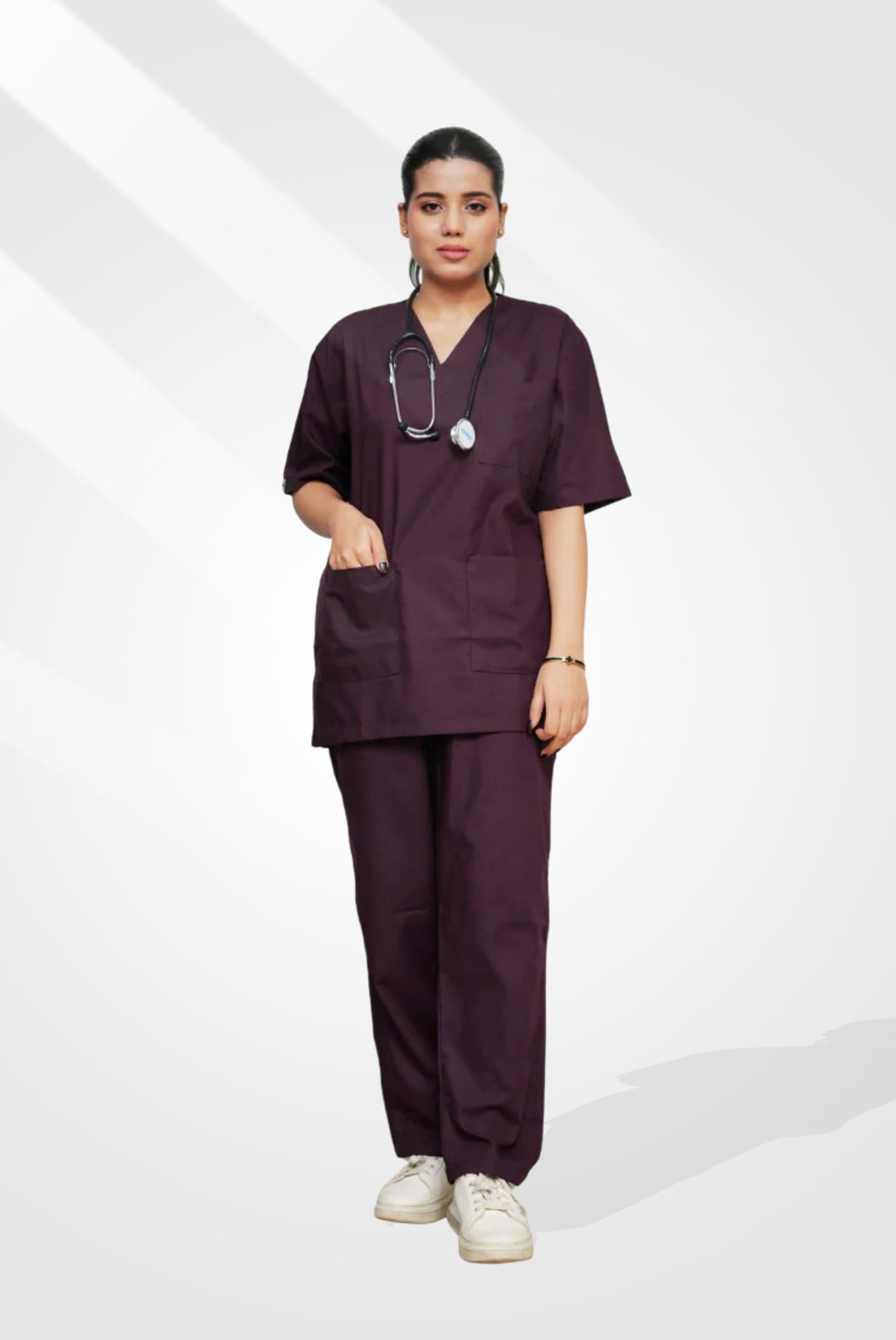 Classic™ Wine Scrub Suit for Women by GTEX Apparels