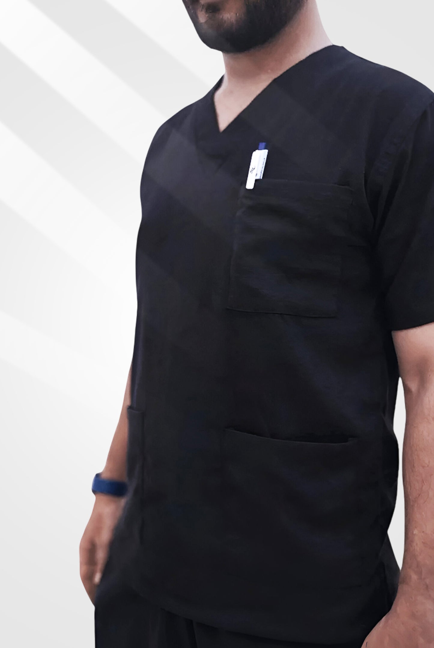 Classic™ Black Scrub Suit for Men by GTEX Apparels