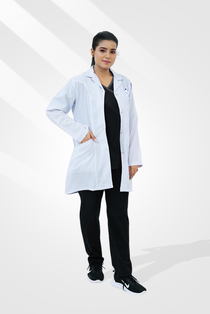 Elite Short Length White Lab Coat (Cotton Edition )at GTEX Apparels