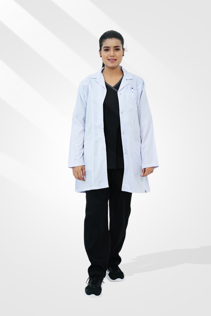 Elite Short Length White Lab Coat (Cotton Edition )at GTEX Apparels