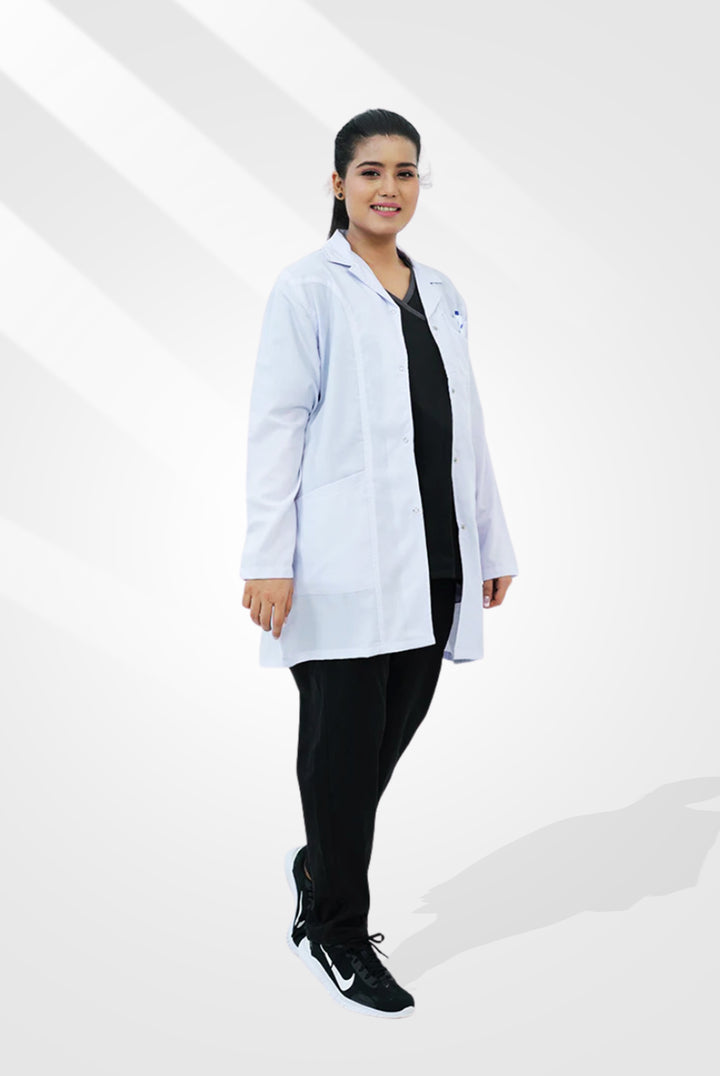 Elite Short Length White Lab Coat (Cotton Edition )at GTEX Apparels