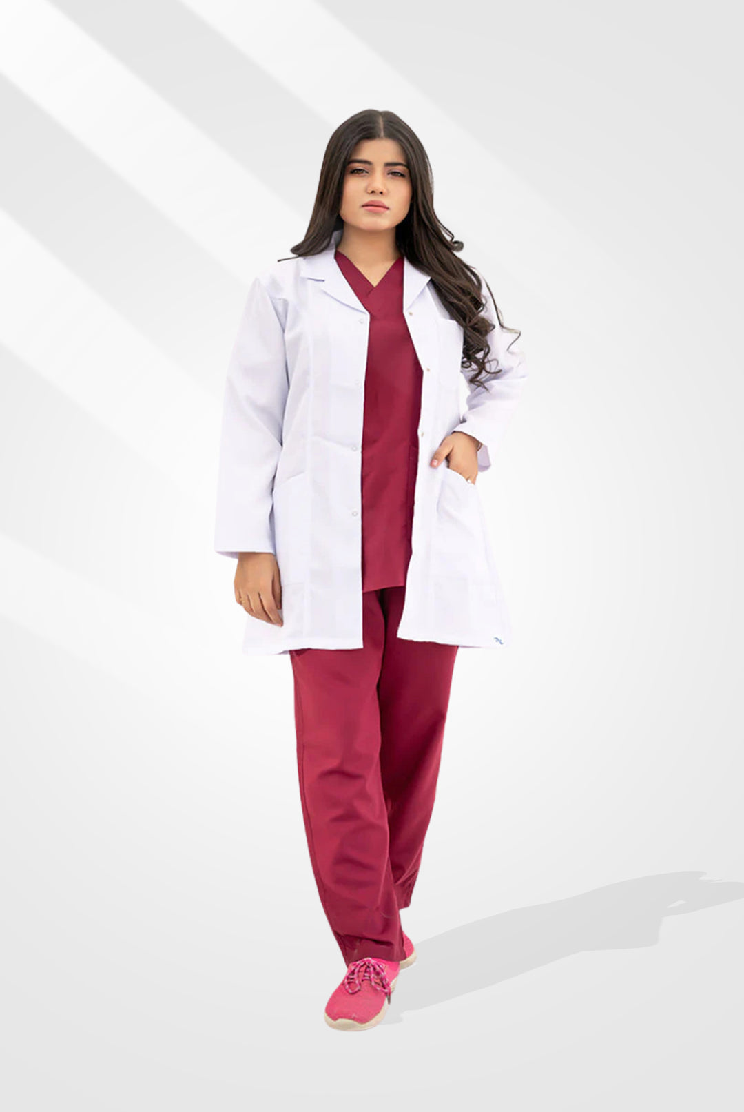 Elite Short-Length Lab Coat for Women at GTEX Apparels