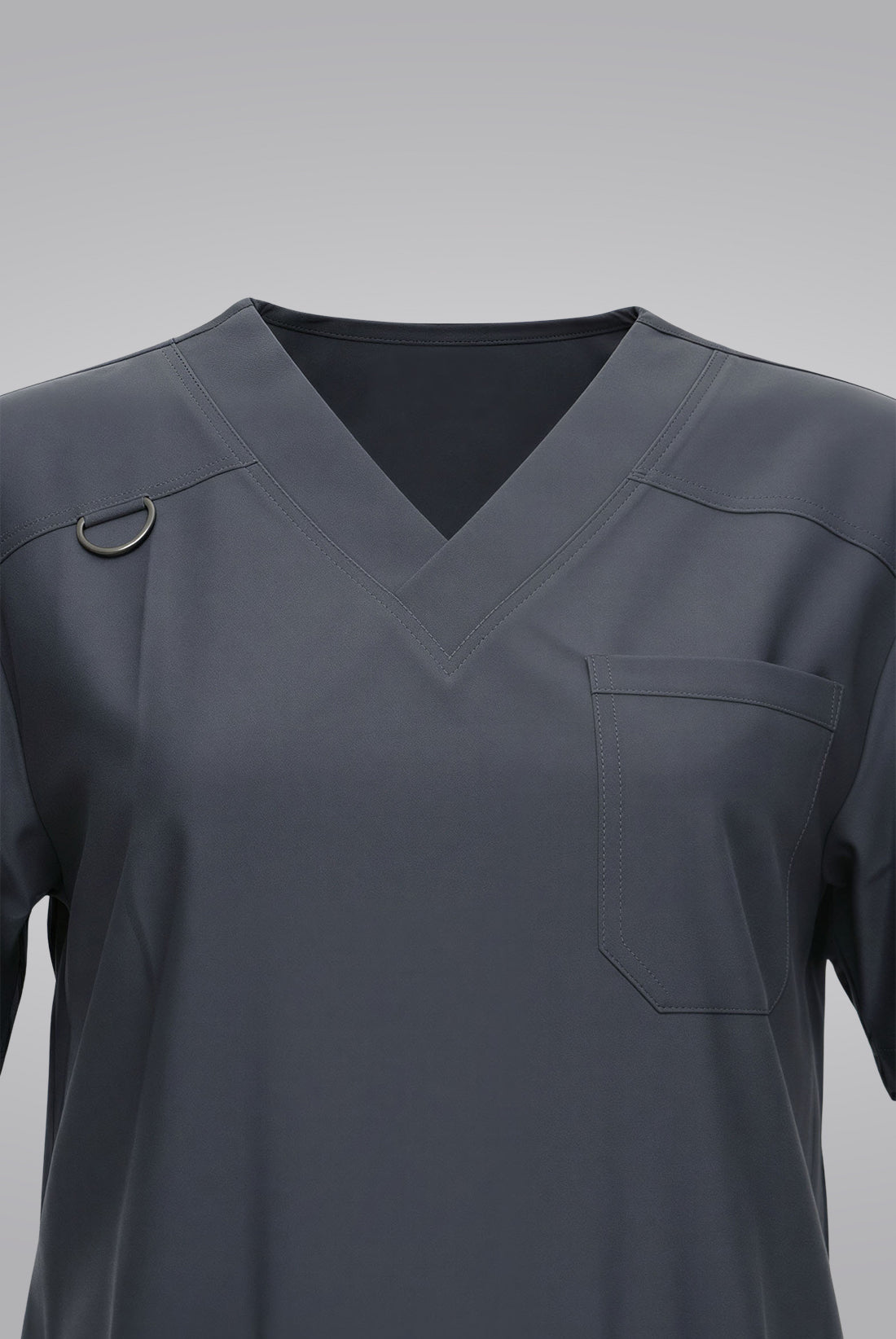 Charcoal Knitted Scrub Suit for Unisex