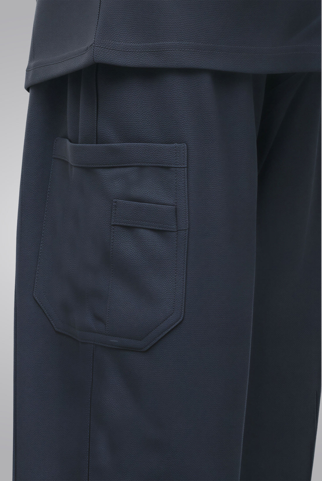 Charcoal Knitted Scrub Suit for Unisex