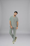Light Grey Premium Notch Pro Scrub Suit Wrinkle Free Edition