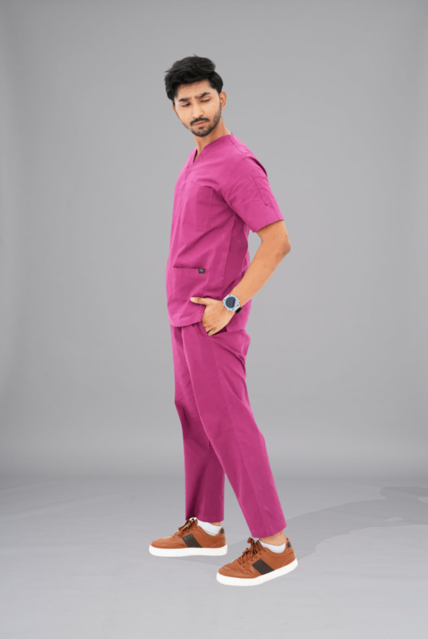 Mulberry Maroon Scrub for men