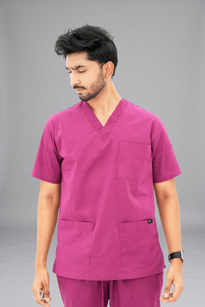 Mulberry Maroon Scrub Suit