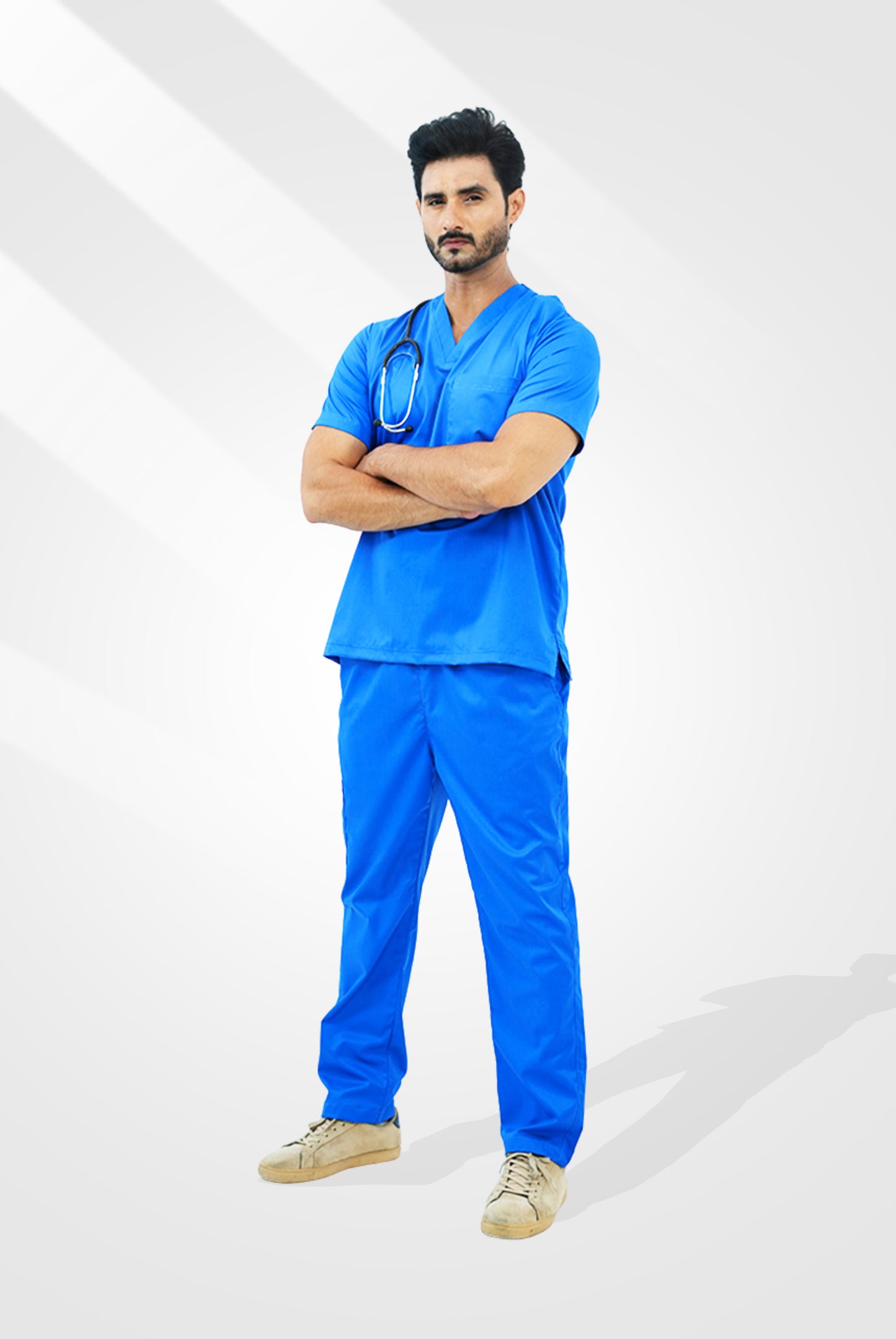 Premium Notch™ Pro Royal Blue Scrub Suit