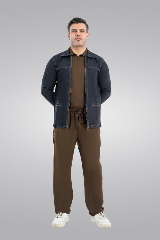 Black Denim Upper Jacket