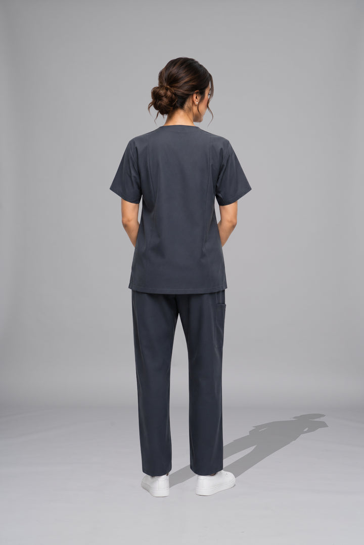Charcoal Knitted Scrub for Unisex