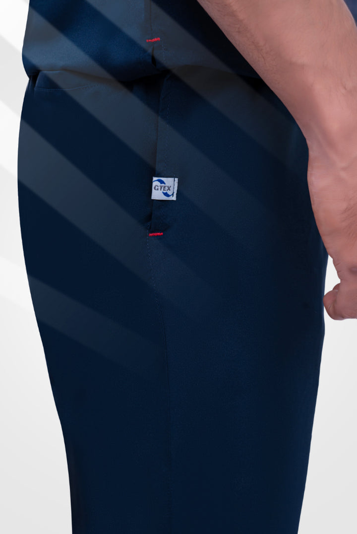 Flexi Care Edge Line™ Dark Navy Scrub Suit for Unisex by GTEX Apparels