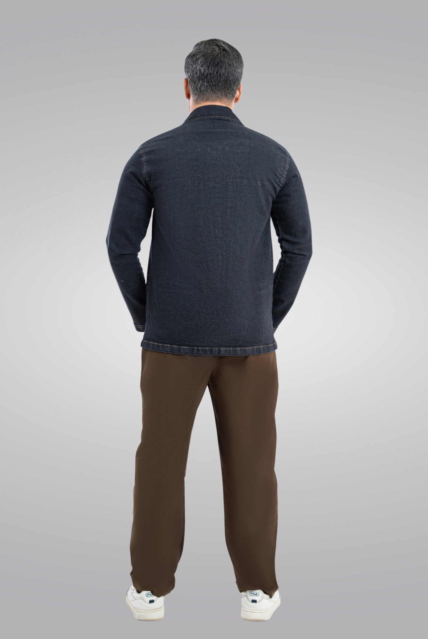 Black Denim Upper Jacket