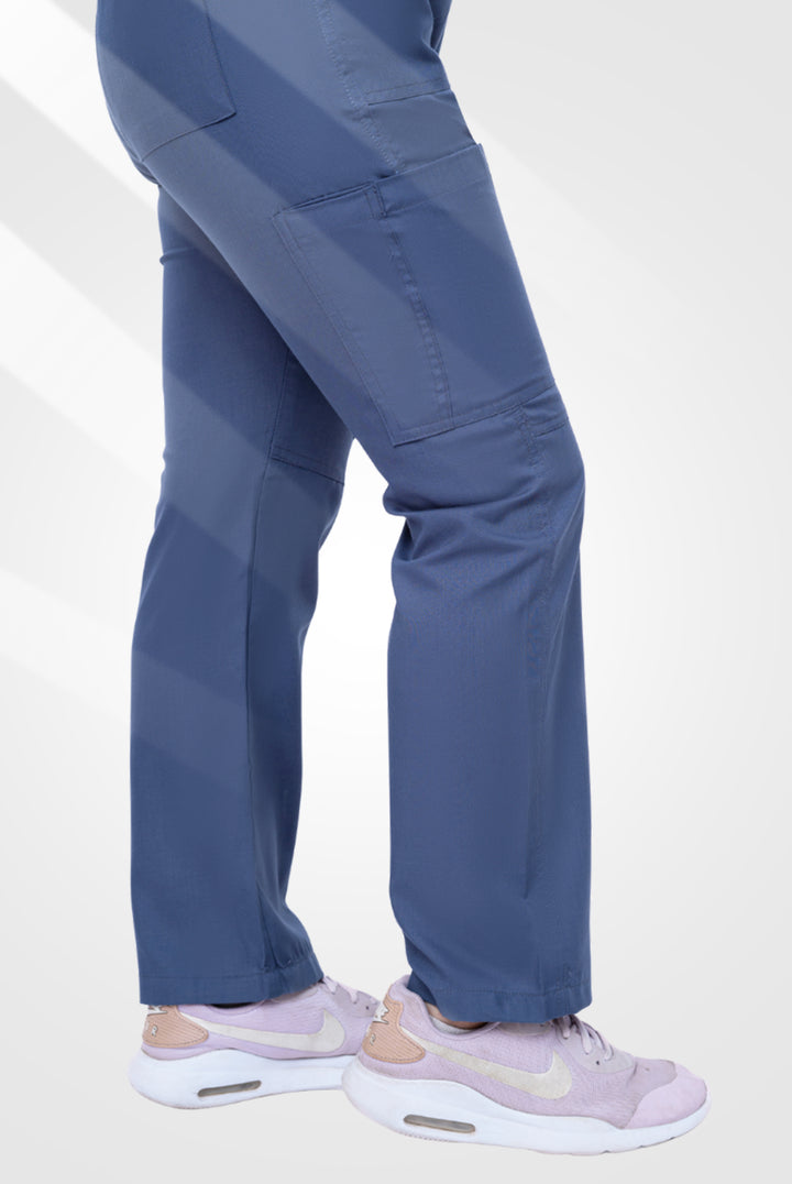 Classic Curve™ Steel Grey Scrub Suit for Unisex by GTEX Apparels