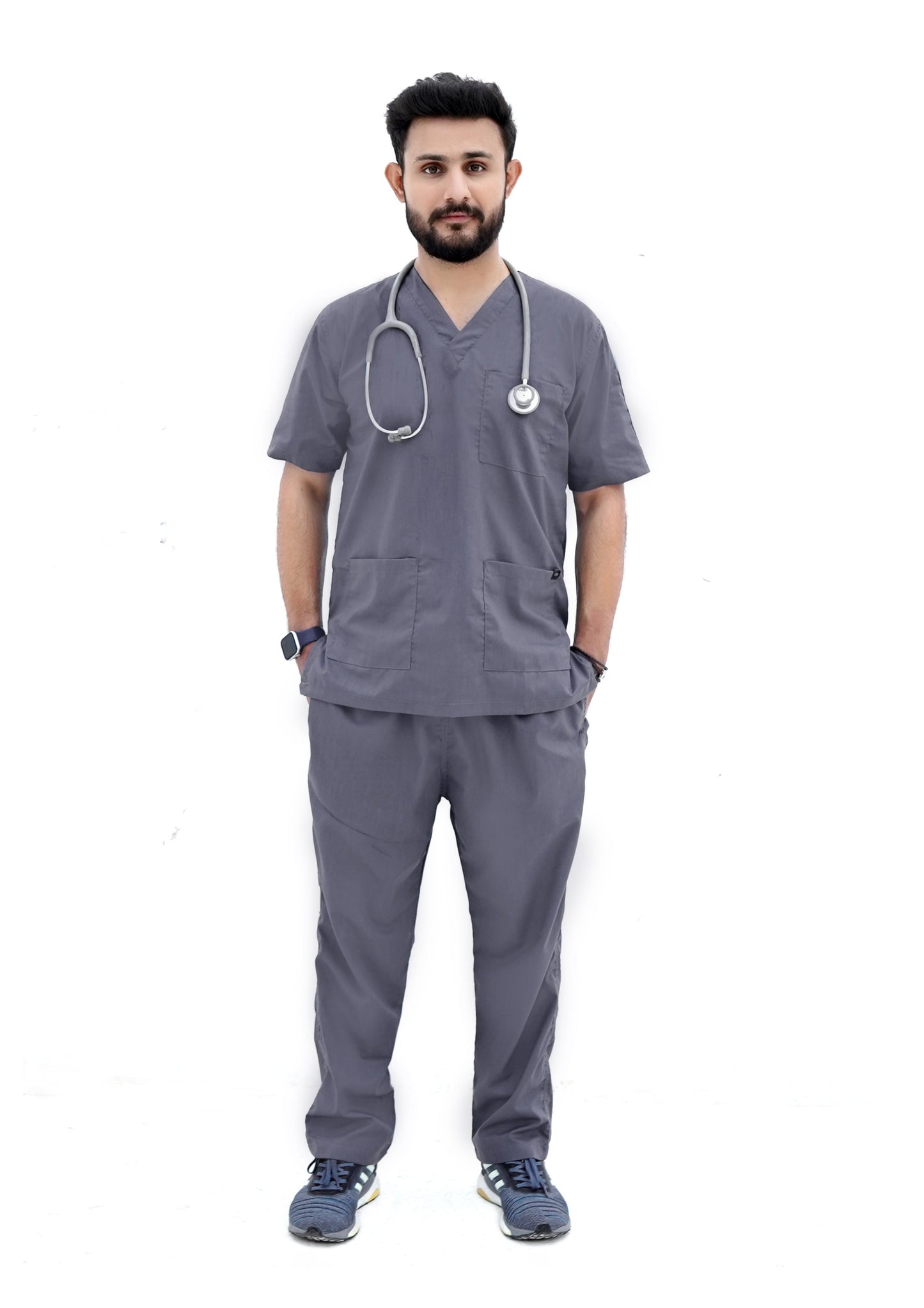 Dim Grey Scrub Suit (Unisex)