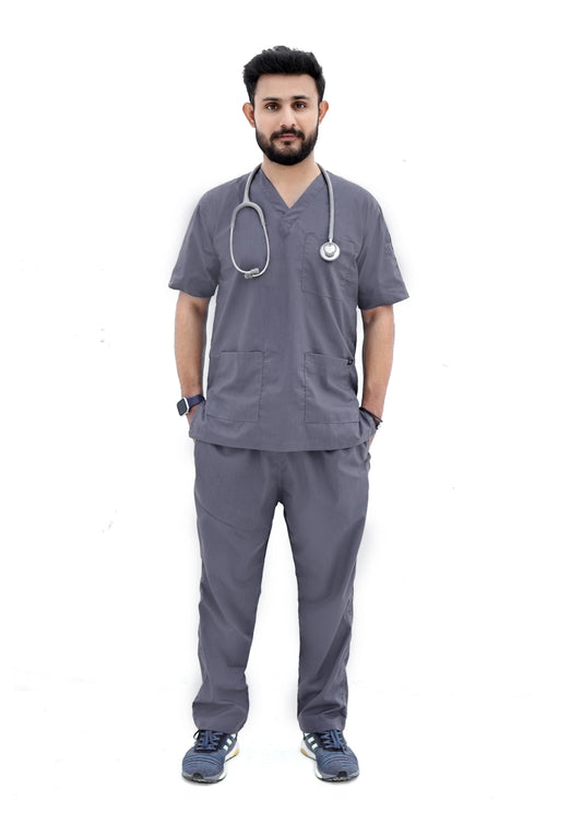 Dim Grey Scrub Suit (Unisex)