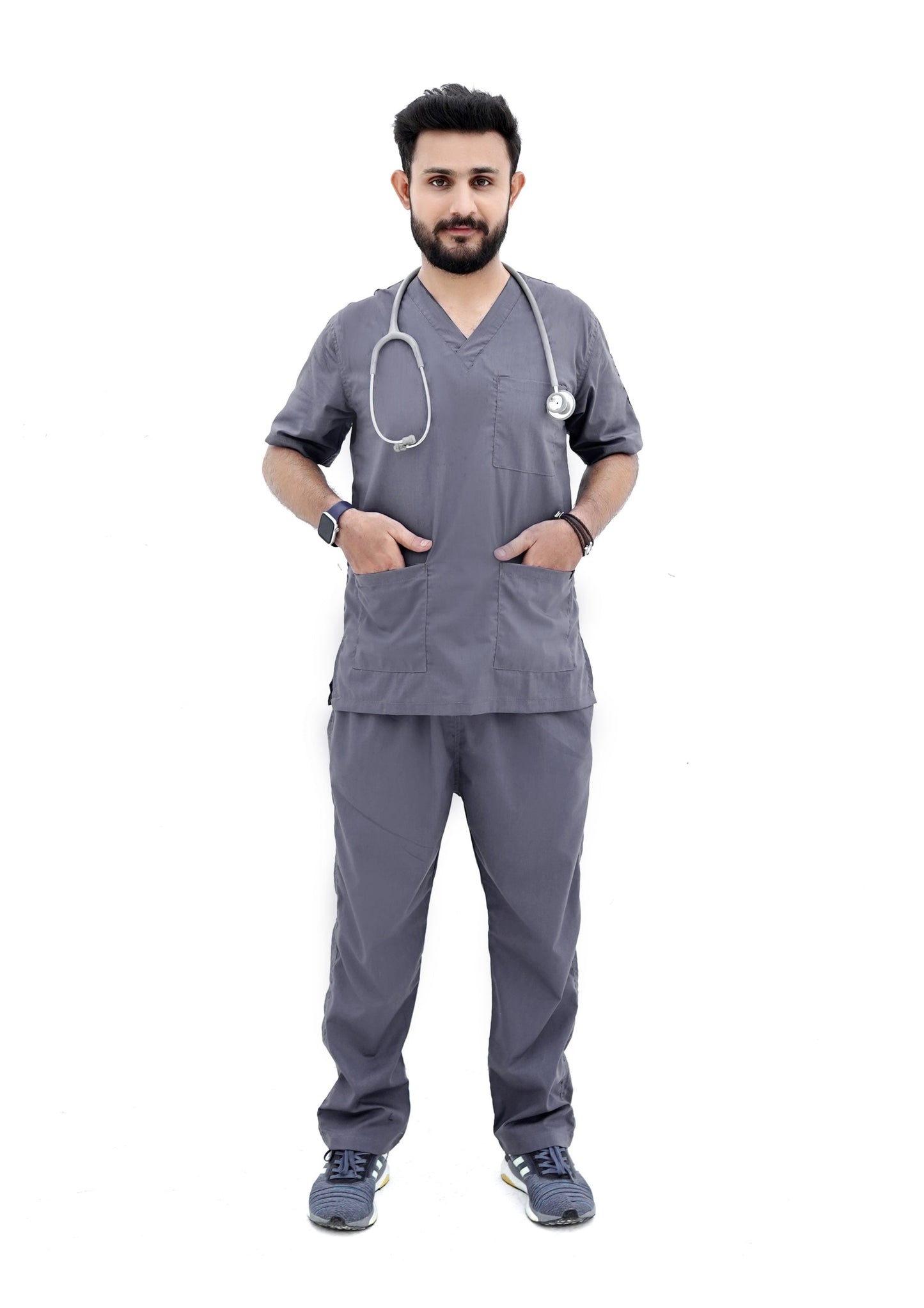 Dim Grey Scrub Suit (Unisex)