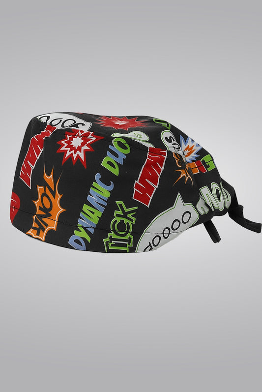 Comic Print surgical cap