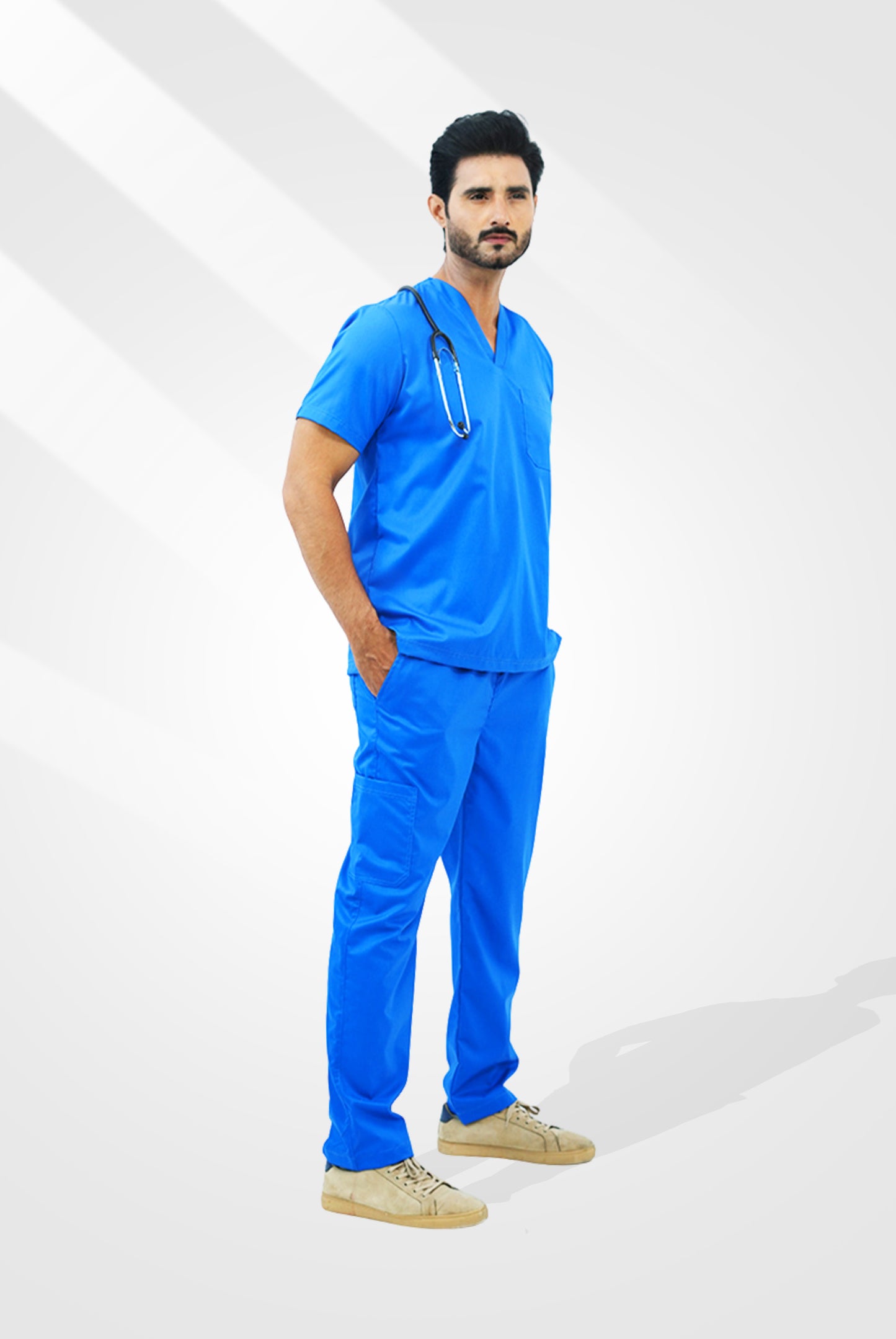 Premium Notch™ Pro Royal Blue Scrub Suit