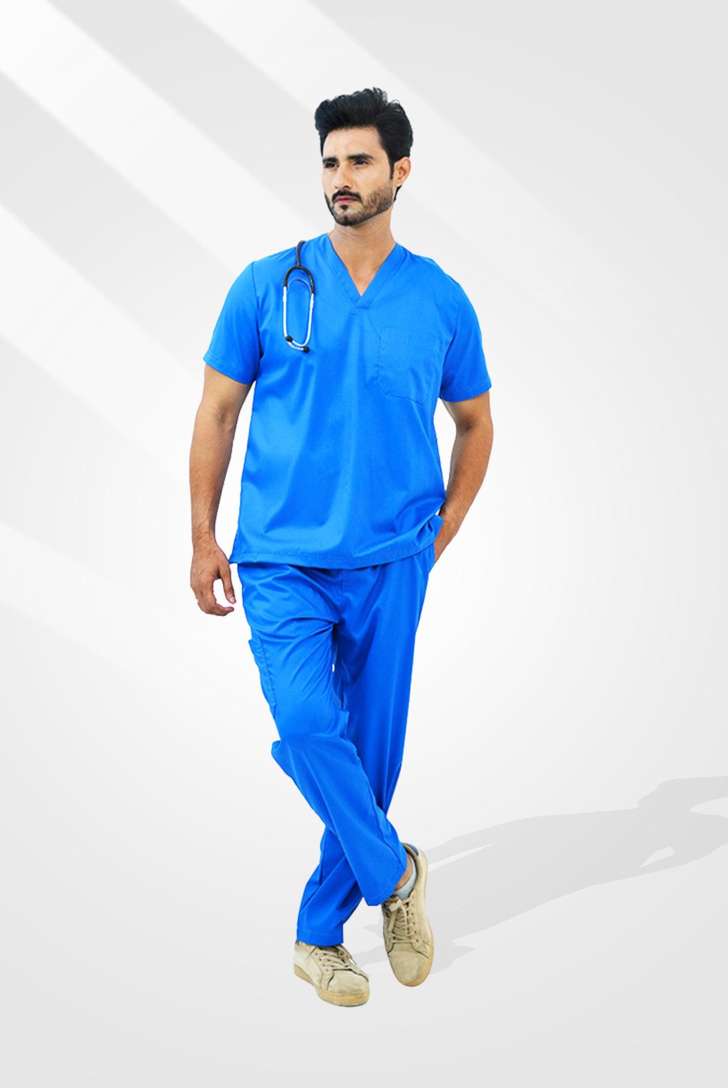 Premium Notch™ Pro Royal Blue Scrub Suit