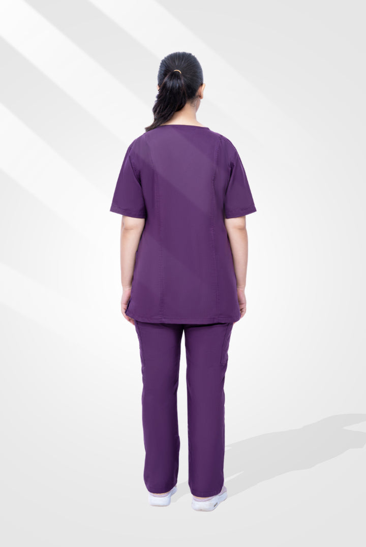 Classic Curve™ Purple Scrub Suit for Unisex by GTEX Apparels