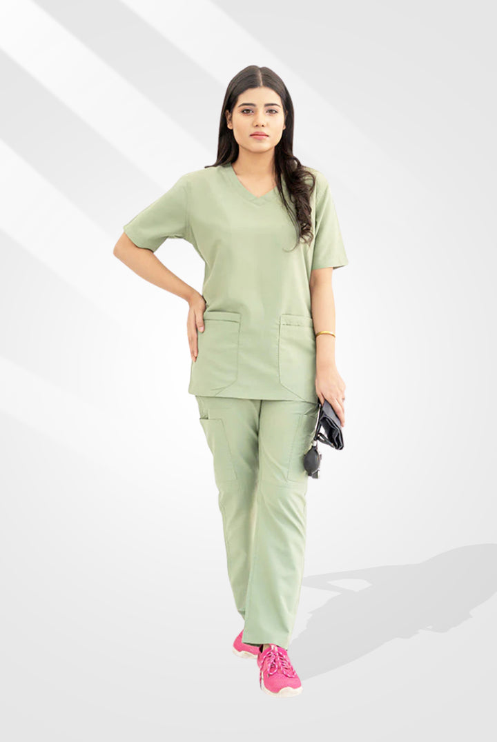 Classic Curve™ Mint Green Scrub Suit for Women by GTEX Apparels