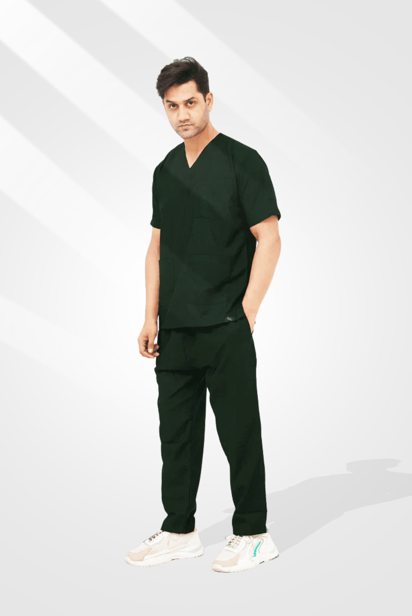 Bottle Green Scrub Suit for Men by GTEX Apparels