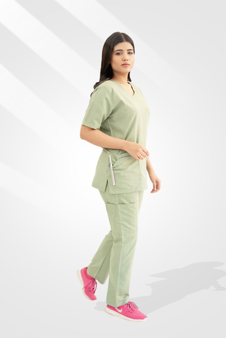 Classic Curve™ Mint Green Scrub Suit for Women by GTEX Apparels