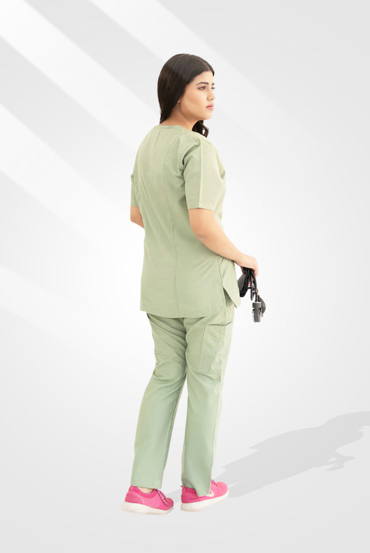 Classic Curve™ Mint Green Scrub Suit for Women by GTEX Apparels