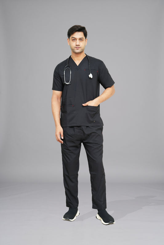 Flexi Care Edge Line™ Black Scrub for Unisex