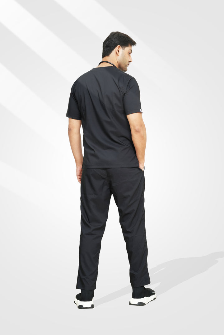Flexi Care Edge Line™ Black Scrub Suit for Unisex by GTEX Apparels
