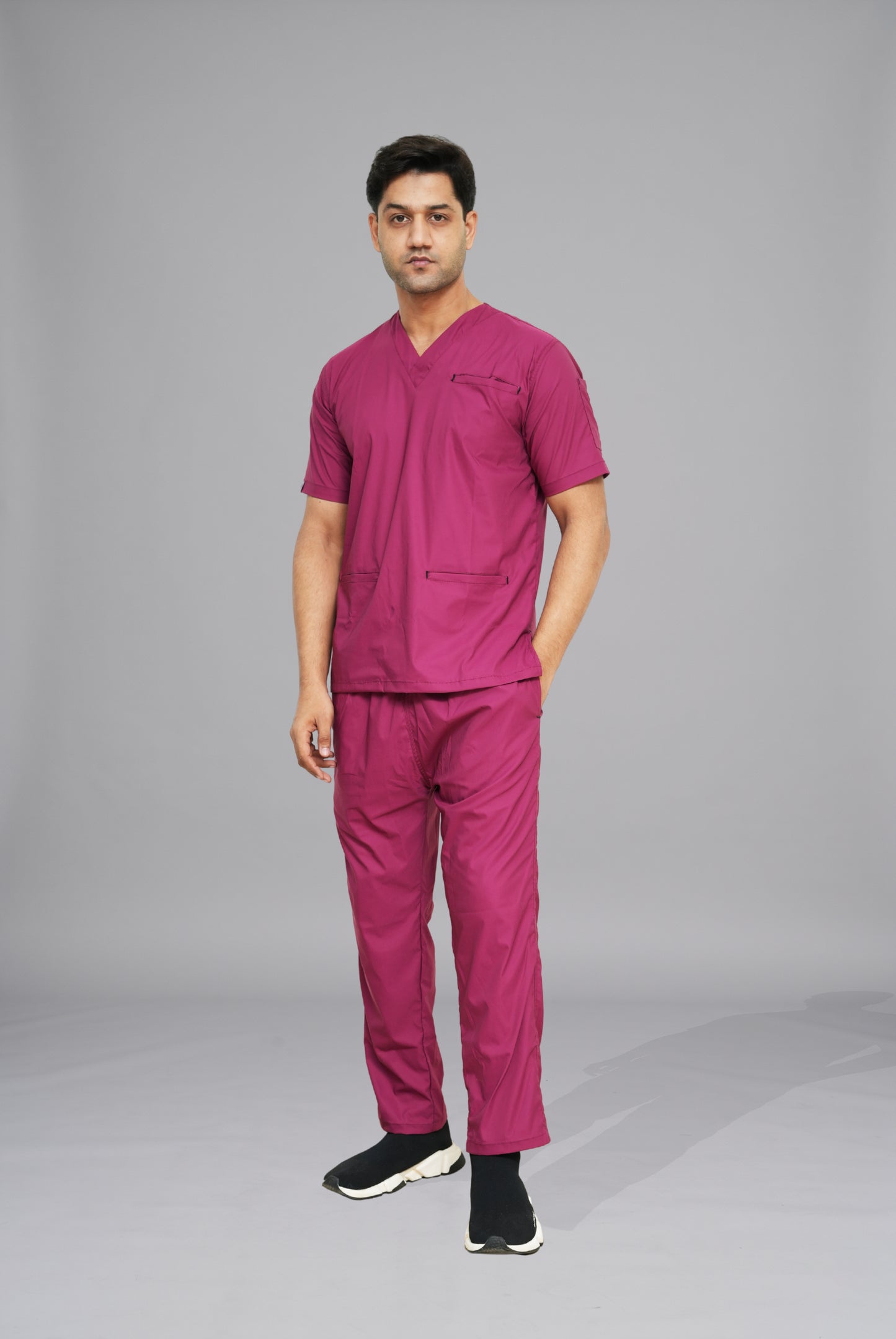 Flexi Care Edge Line™ Bright Maroon Scrub for Unisex