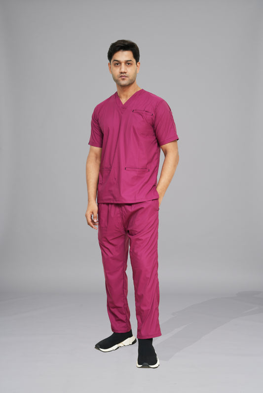 Flexi Care Edge Line™ Bright Maroon Scrub for Unisex