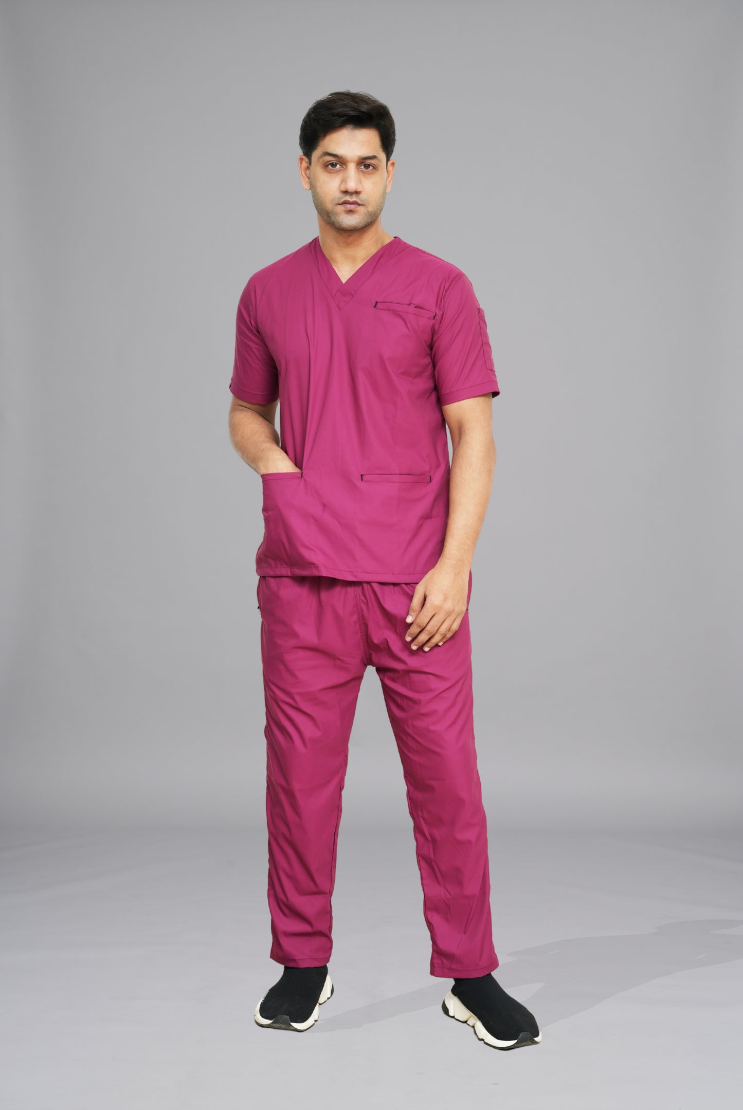 Flexi Care Edge Line™ Bright Maroon Scrub for Unisex