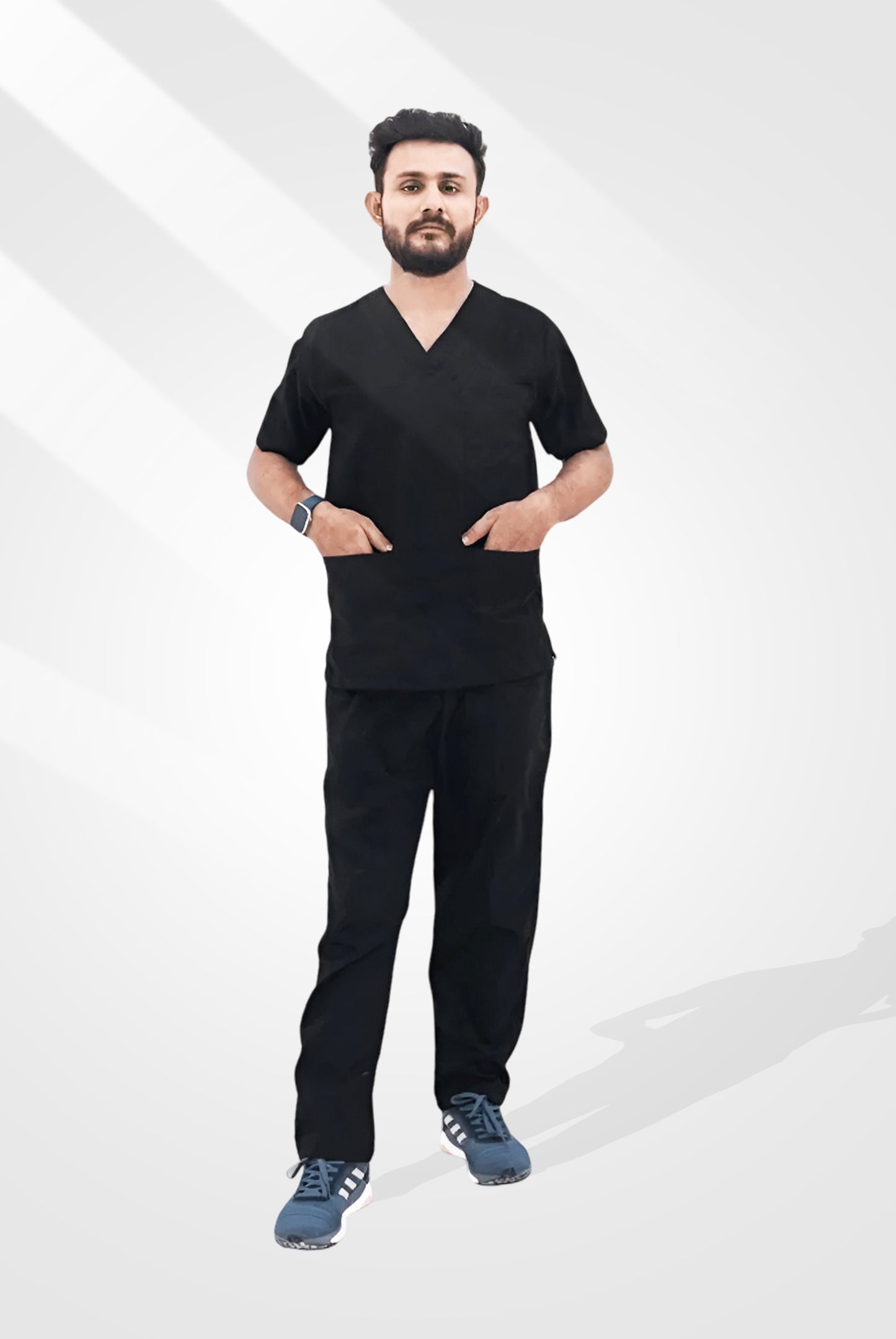 Classic™ Black Scrub Suit for Men by GTEX Apparels