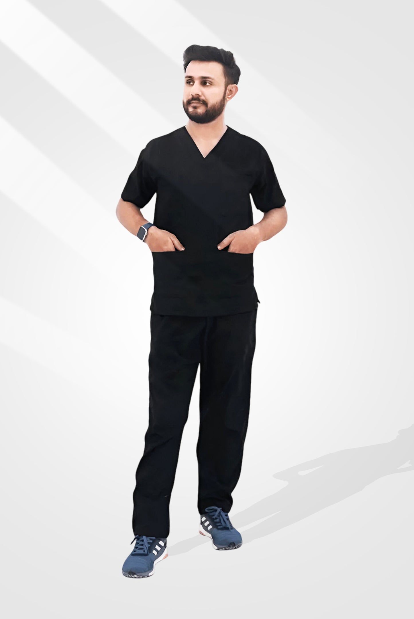 Classic™ Black Scrub Suit for Men by GTEX Apparels