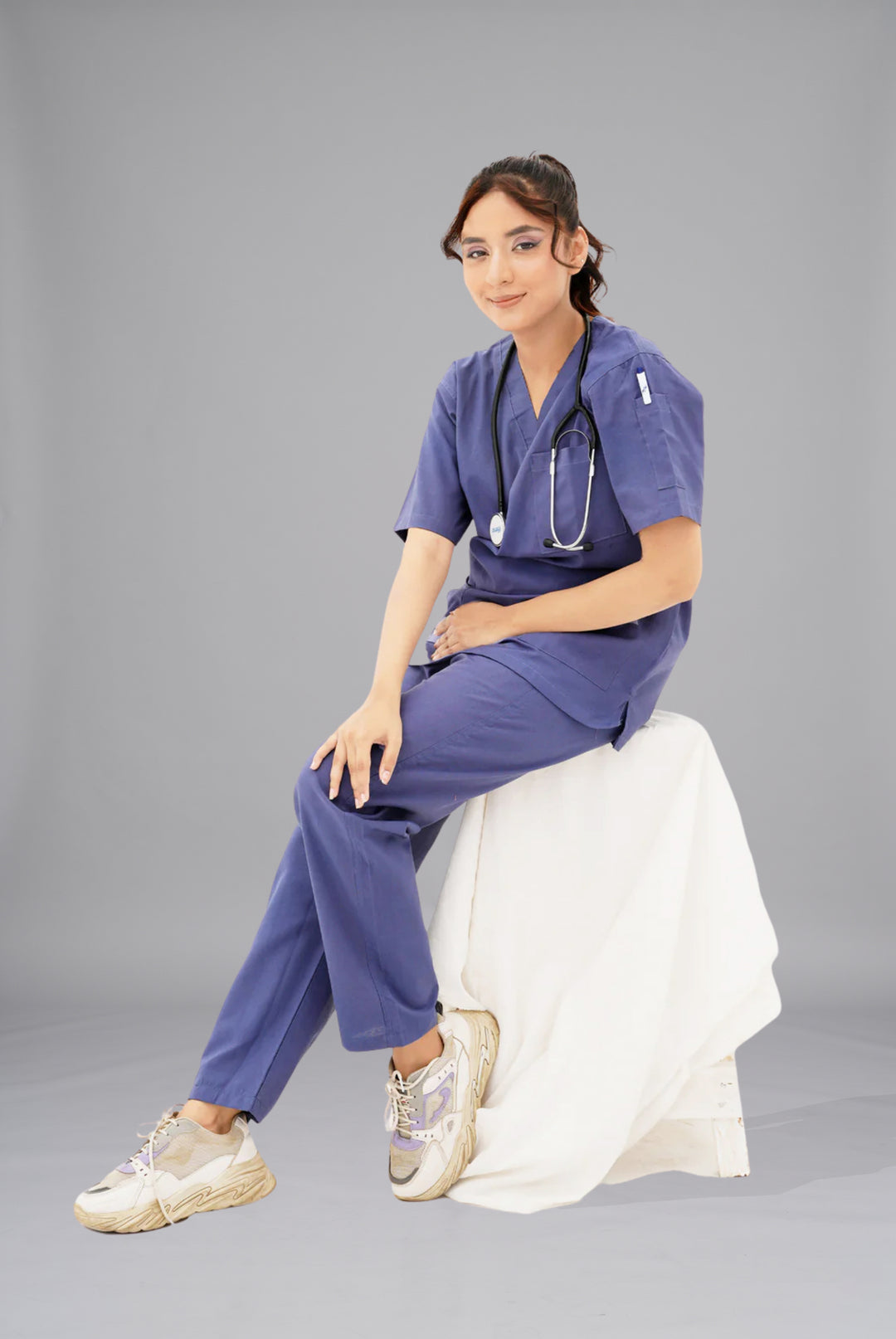 Light Navy Blue Scrub Suit