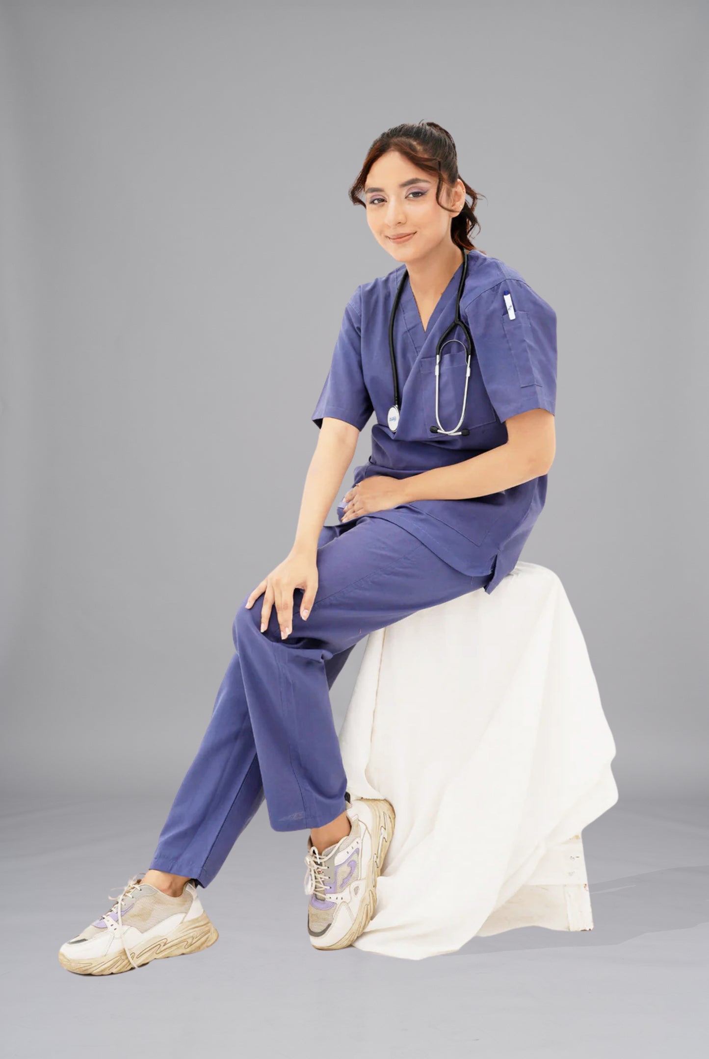 Light Navy Blue Scrub for Women