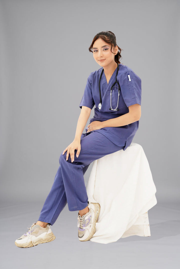 Light Navy Blue Scrub Suit